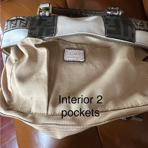 Fendi White and Brown Satchel - Picture 13 of 16